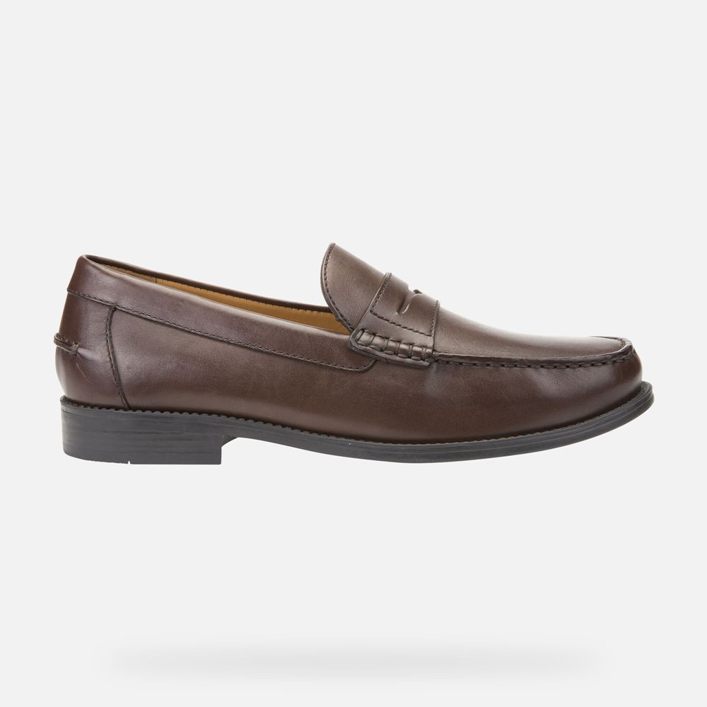 Geox Erkek Loafers Koyu Kahverengi - New Damon - JAM-786541